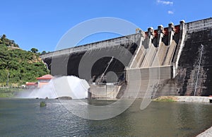 Hydro power plant from the dam in Thailand