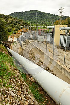 The hydro station of Las Buitreras in El Colmenar, Malaga province, Spain photo
