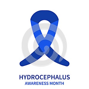 Hydrocephalus blue ribbon for world awareness month