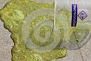 Hydrochloric acid leak photo