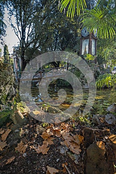 Unique Water Clock in Villa Borghese Gardens photo