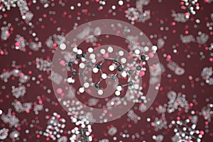 Hydrocortisone molecule. Conceptual molecular model. Chemical 3d rendering