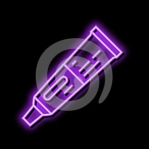 hydrocortisone ointment first aid neon glow icon illustration