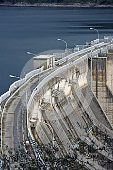 Hydroelectric dam on Lake Corbara, Italy photo