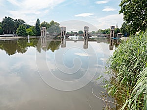 Hydroelectric plant on Elbe -Labe River in Nymburk