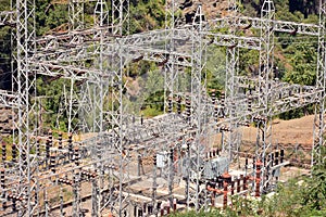 Power plant installed in a natural environment photo