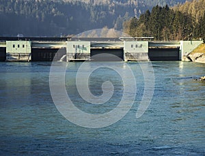 Hydroelectric power generating man made dam