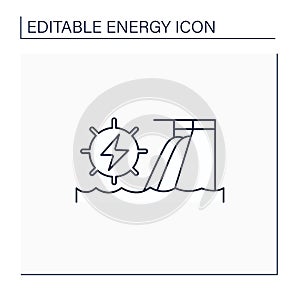 Hydroelectric power line icon