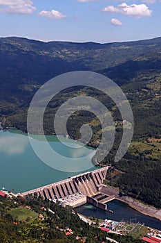 Hydroelectric power plant on Drina River Perucac Serbia photo