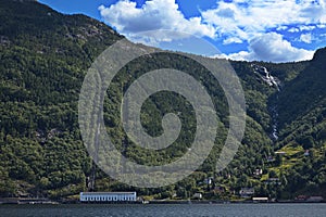 Hydroelectric power plant at Florli at Lysefjord in Norway