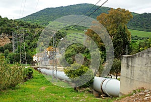 Hydroelectric power plant of Las Buitreras in El Colmenar, Malaga province, Spain