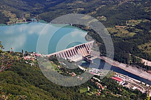 Hydroelectric power plant Perucac on Drina river photo