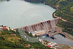 Hydroelectric power plant Perucac on Drina river photo