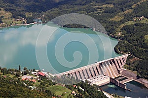 Hydroelectric power plant on river