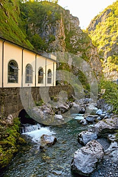 Hydroelectric power station in the mountains of Italy.