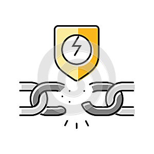 hydroelectricity globe hydroelectric power color icon vector illustration photo