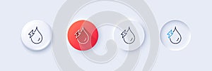 Hydroelectricity line icon. Hydroelectric energy type sign. Line icons. Vector