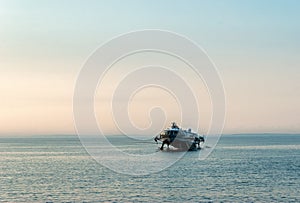 Hydrofoil floating on river