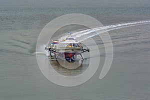 Hydrofoil going on Saigon River