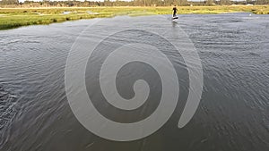 Hydrofoil rider gliding over the water