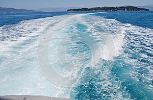 Hydrofoil wake, Corfu