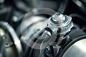 Hydrogen Car Safety Release Valve Close-Up