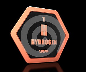 Hydrogen chemical element periodic table symbol