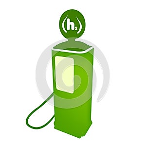 Hydrogen clean fuel pump vector