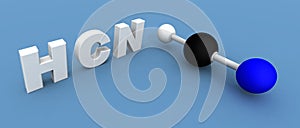 Hydrogen cyanide molecule
