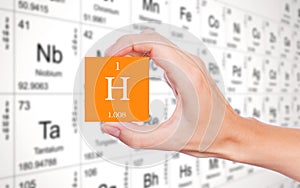 Hydrogen element symbol