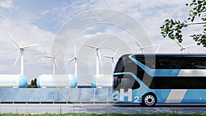 Hydrogen energy storage gas tank for hydrogen Fuel cell bus