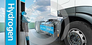 Hydrogen filling station and fuel cell truck