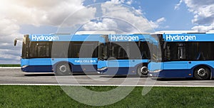 A hydrogen fuel cell buses