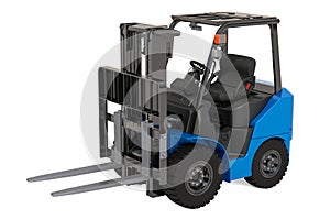 Hydrogen Fuel Cell Forklift Truck, 3D rendering