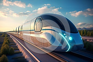 A hydrogen fuel cell train concept Generative AI