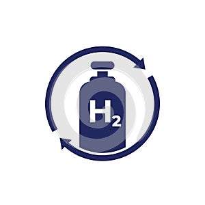 hydrogen gas tank refill icon