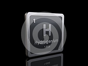 Hydrogen H, element symbol from periodic table series