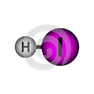 Hydrogen iodide molecule icon