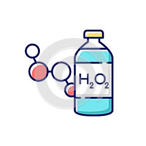 Hydrogen peroxide RGB color icon