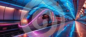 hydrogen powered subway train sleek