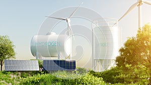 Hydrogen storage in green environments