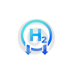 hydrogen synthesis or production icon