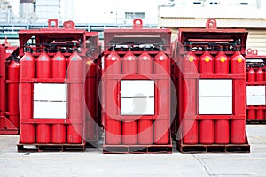 Hydrogen tank cylinders photo