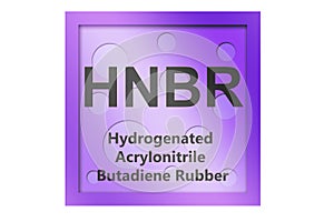 Hydrogenated Acrylonitrile Butadiene Rubber (HNBR) polymer symbol isolated