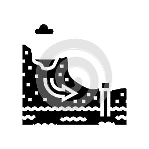 hydrogeological model hydrogeologist glyph icon vector illustration