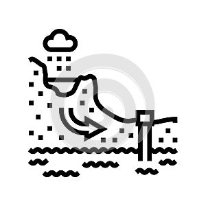 hydrogeological model hydrogeologist line icon vector illustration