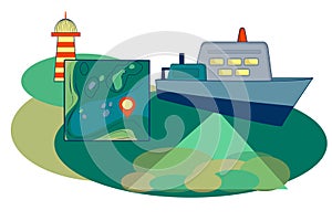 Hydrography day vector flat illustration