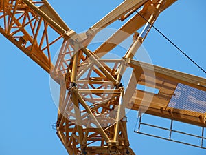 The Hydrolic Elbo of a Big Crane`s Boom