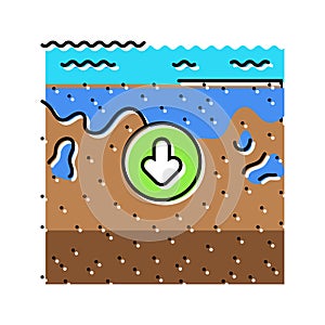 hydrology research hydrogeologist color icon vector illustration photo