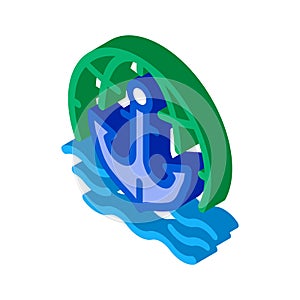 Hydrology science isometric icon vector illustration photo